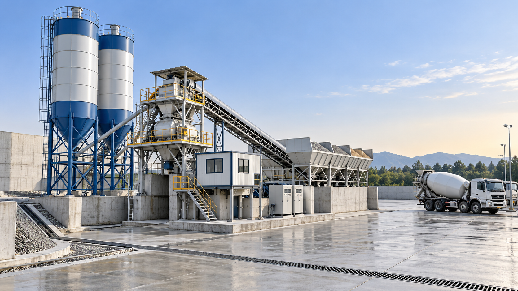 What drives concrete batching installation cost for a new plant?