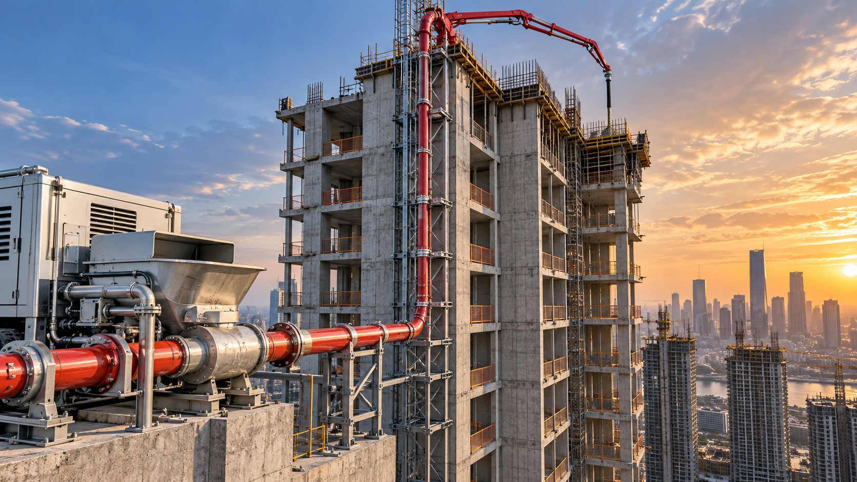 How to size concrete pumping equipment for high-rise pours How to size concrete pumping equipment for high-rise pours