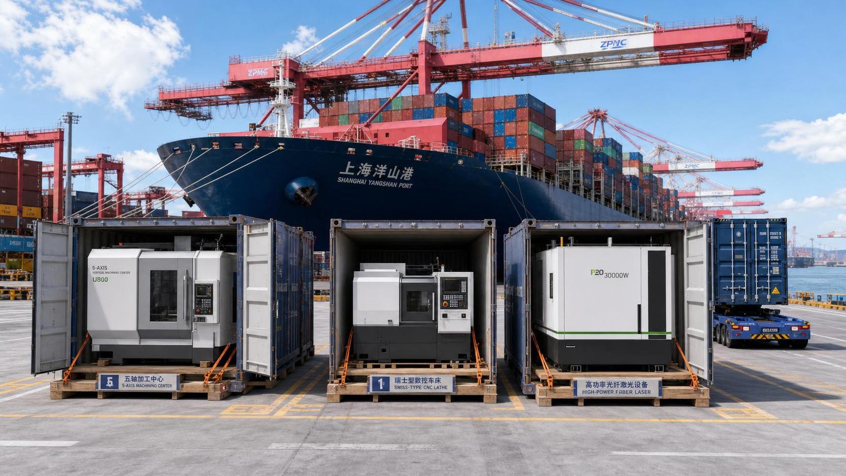 Shanghai Port Tests Smart Export Lane for CNC and Laser Gear