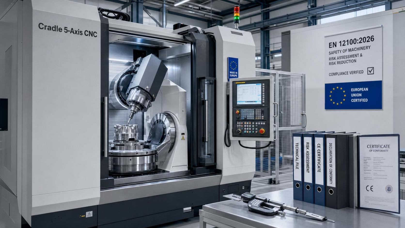 EU Rule Tightens EN 12100:2026 Checks for 5-Axis CNC EU Rule Tightens EN 12100:2026 Checks for 5-Axis CNC