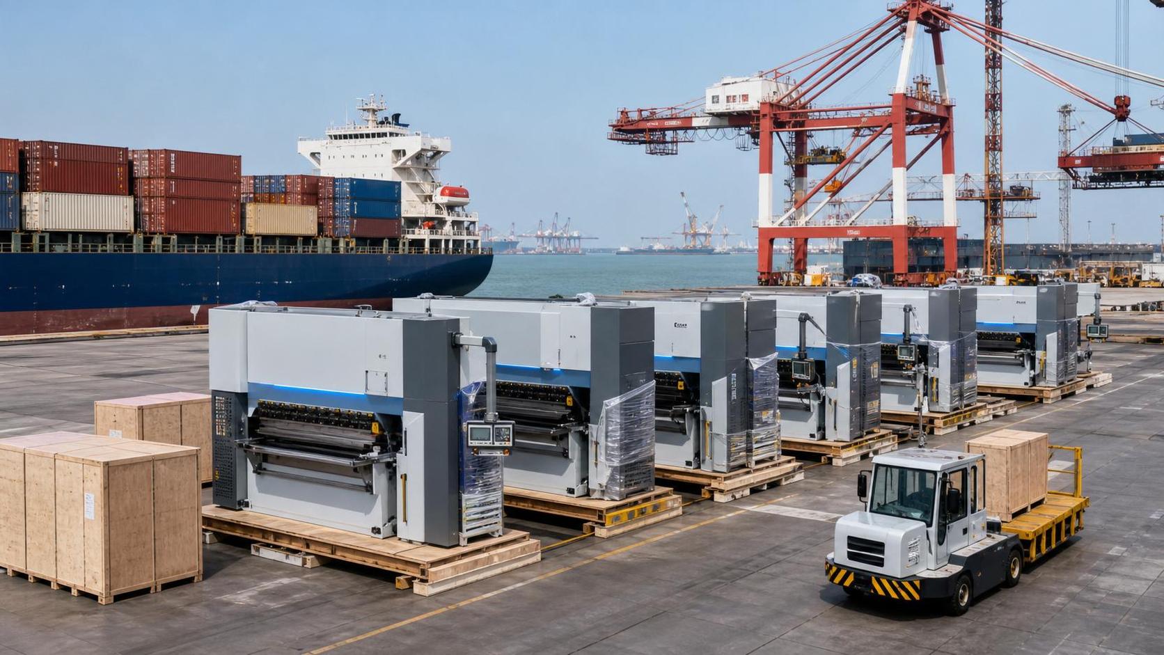 Yangshan Port Pilot Cuts All-Electric Press Brake Export Clearance to 2.1 Days Yangshan Port Pilot Cuts All-Electric Press Brake Export Clearance to 2.1 Days