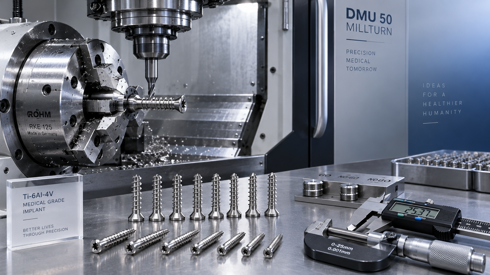 Choosing Turn-Mill Centers for Medical Implants: Accuracy and Material Requirements Choosing Turn-Mill Centers for Medical Implants: Accuracy and Material Requirements