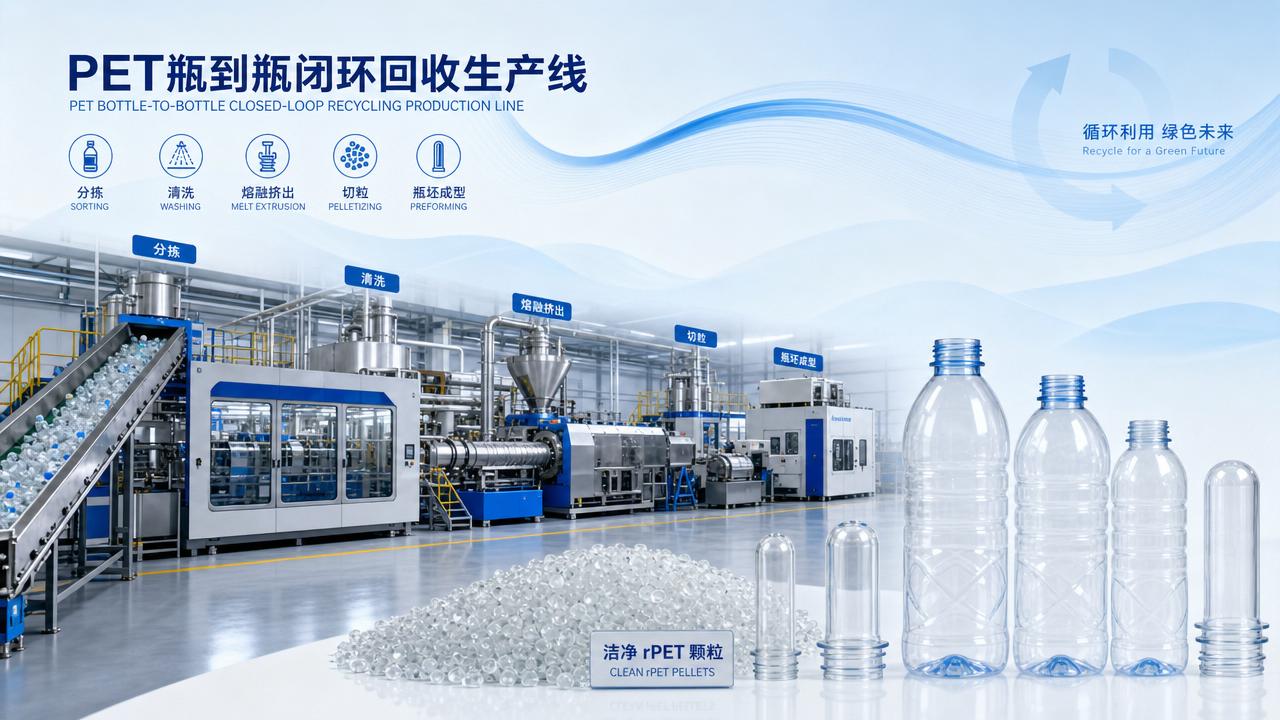 Closed-Loop Plastic Recycling for Bottle to Bottle: Process Steps and Quality Risks