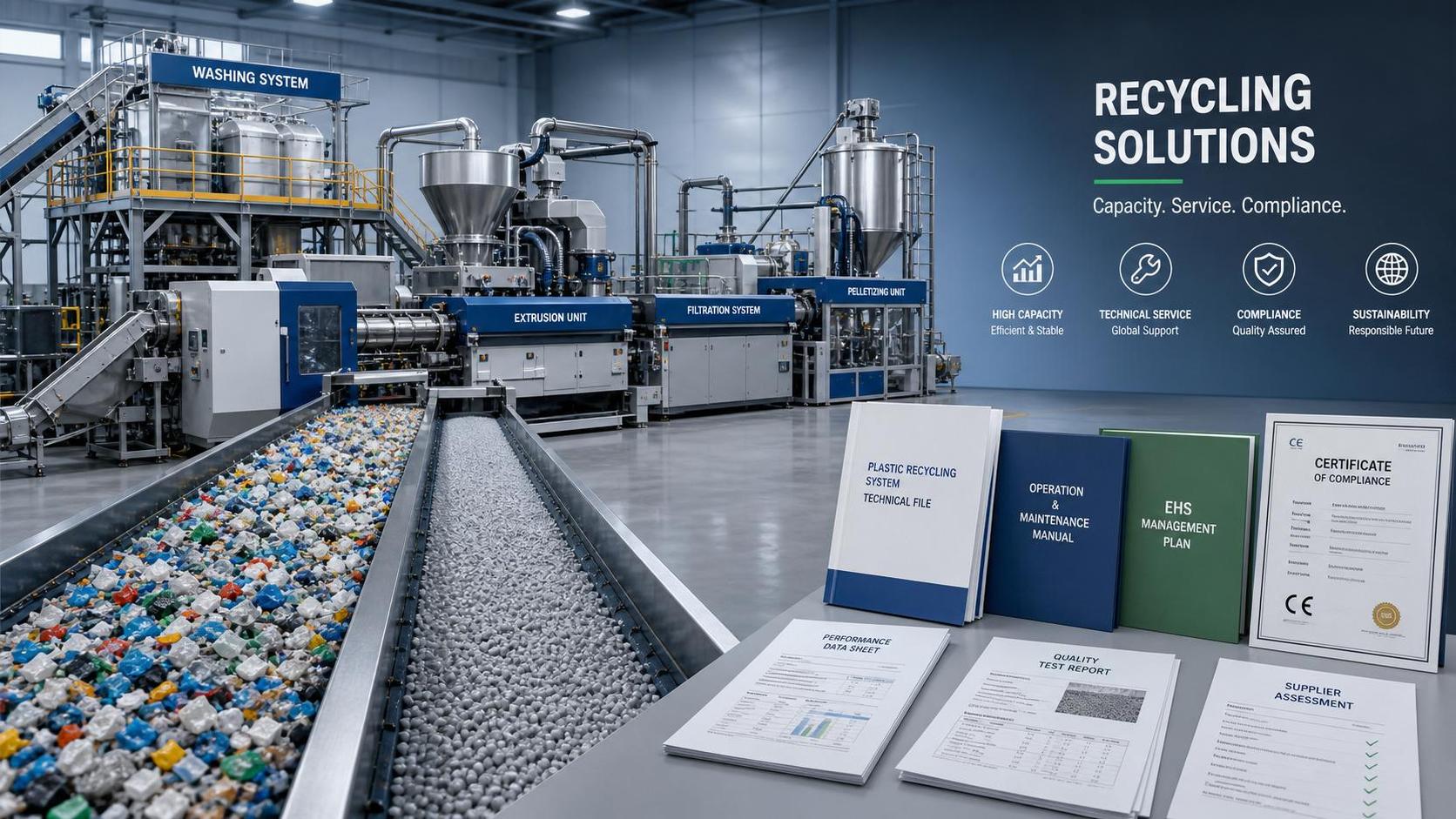 How to Evaluate a Plastic Recycling Machinery Supplier for Capacity, Service, and Compliance