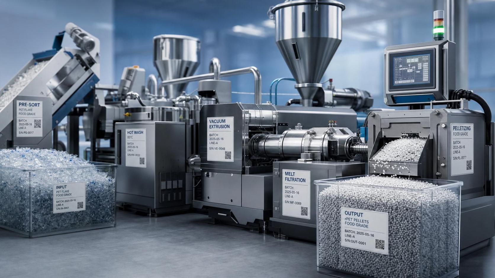 Food Grade Plastic Recycling Systems: How to Choose for Traceability and Decontamination