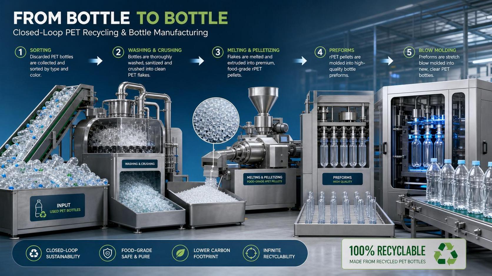 Circular Economy for PET Recycling: How Closed-Loop Systems Work in Bottle Production