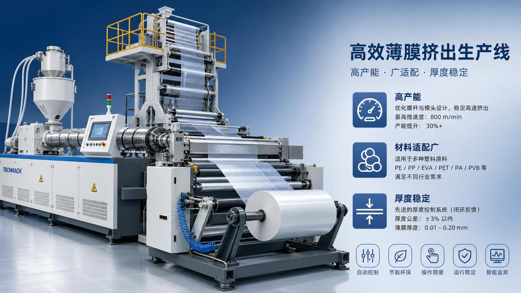 How to Choose Film Extrusion Machinery: Key Parameters, Output, and Material Fit