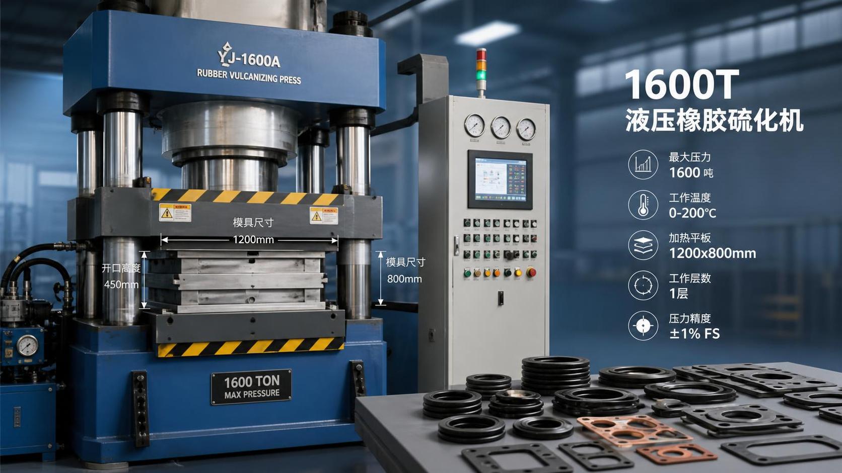 How to Evaluate Hydraulic Rubber Vulcanizing Machinery for Output, Pressure, and Mold Size