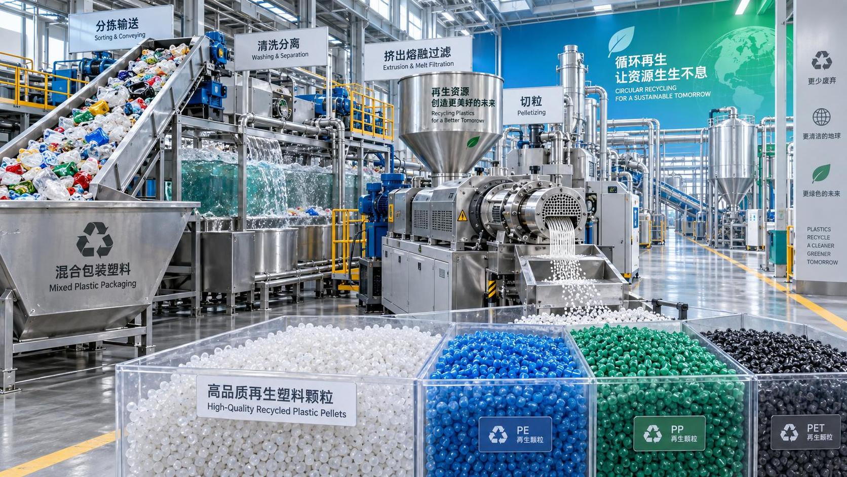 Selecting Plastic Recycling Systems for Mixed Packaging Waste: Key Process Criteria