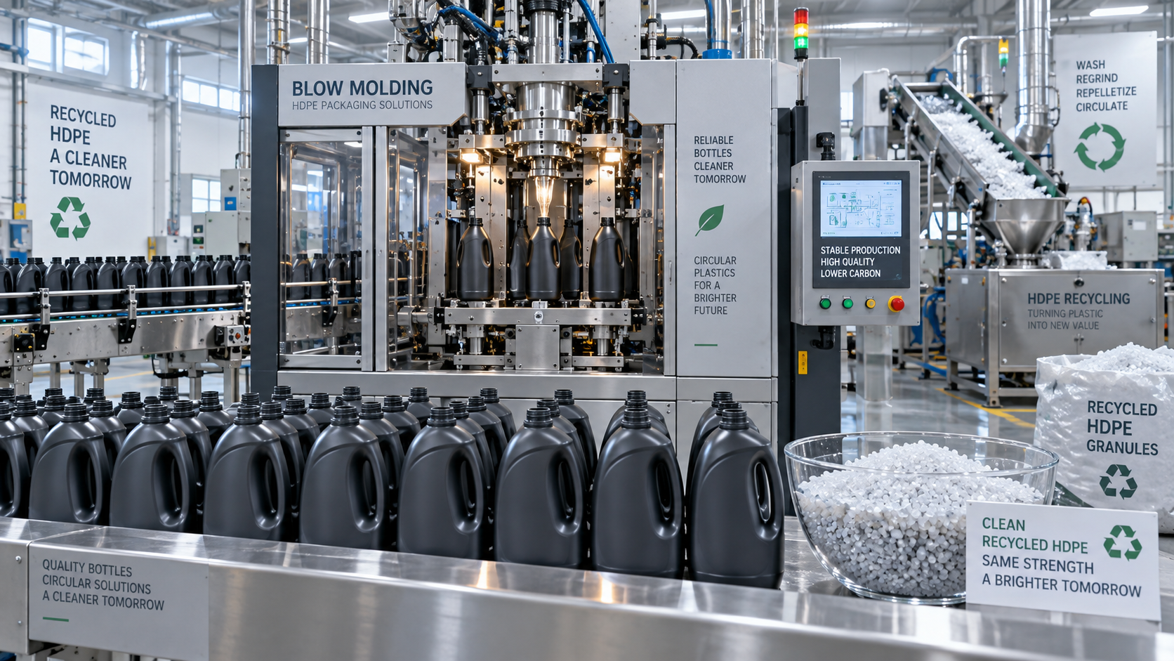 Can Recycled HDPE Be Used for Blow-Molded Bottles?