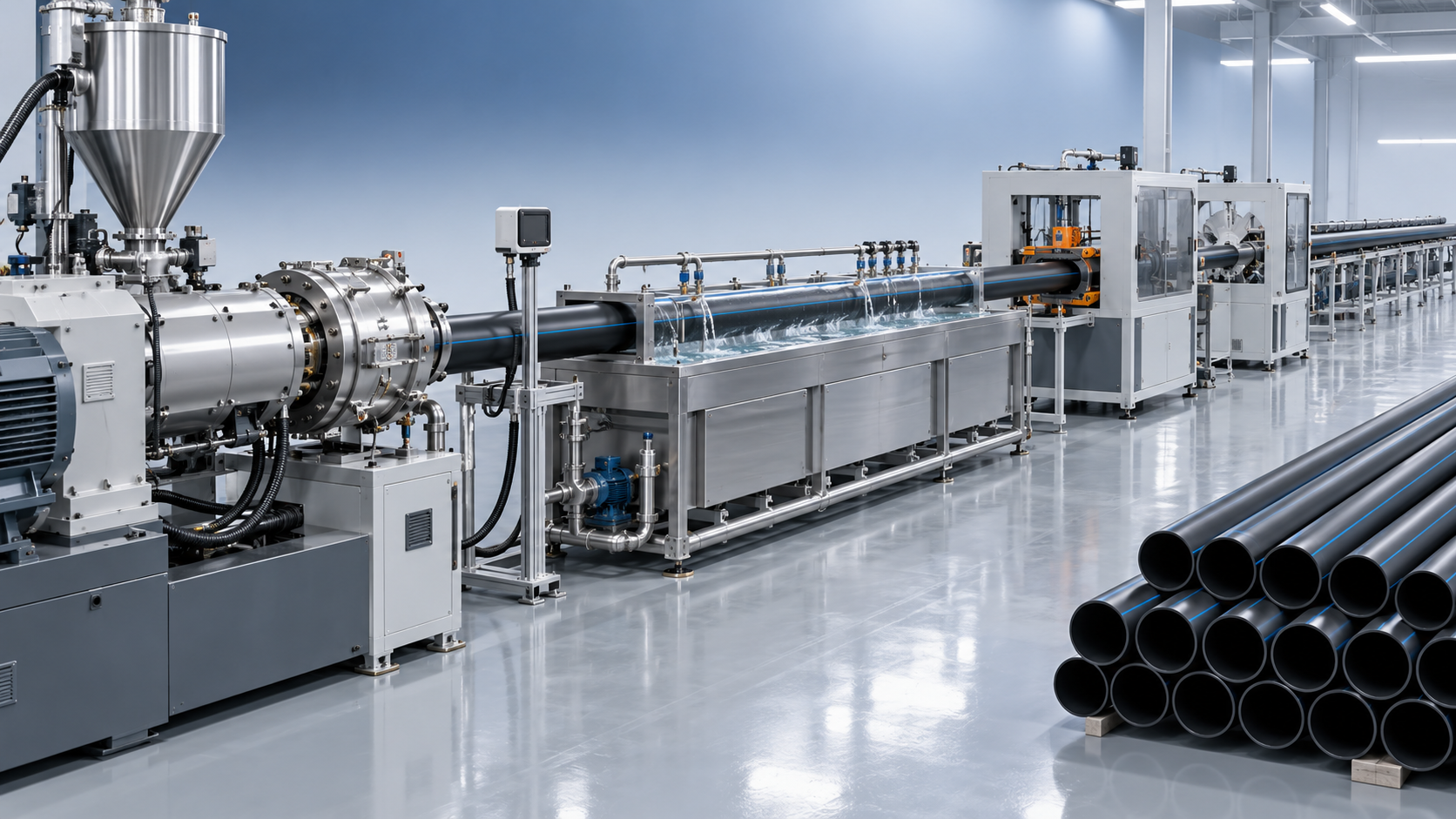 How to Select a Plastic Pipe Manufacturing System for Output, Resin, and Pipe Range