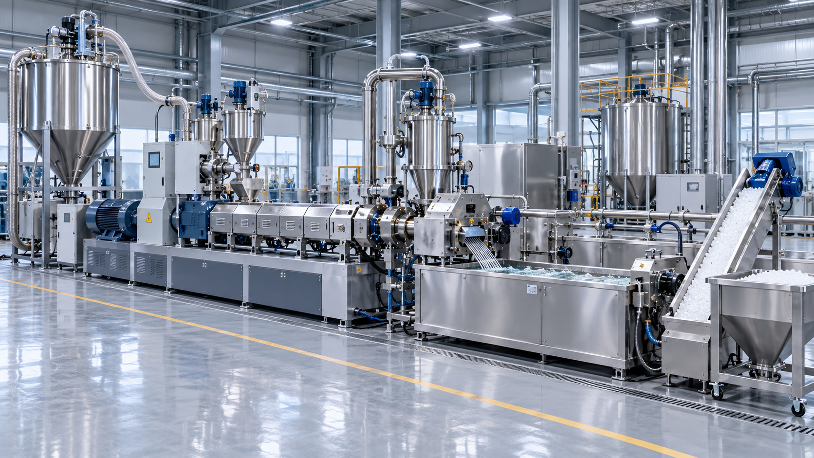 What drives the total cost of plastics compounding equipment
